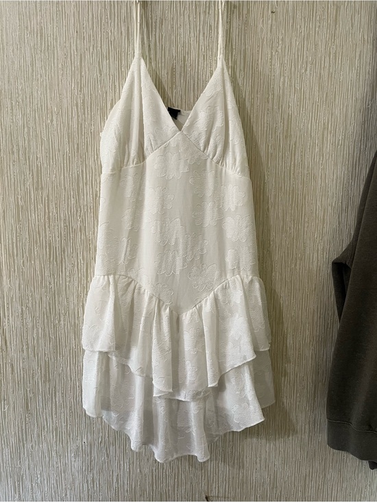wild fable Dresses & Skirts - White Floral Texture Tiered Slip Dress